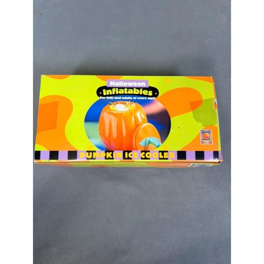 Halloween Vintage Inflatable Pumpkin Ice Cooler